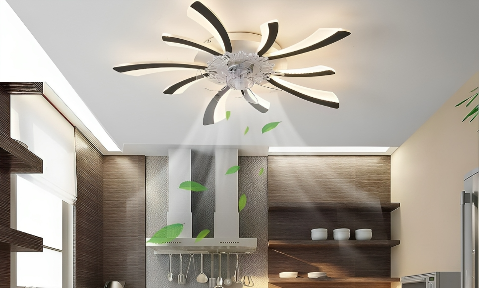 kitchen lighting with fan